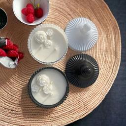 Black and White Candy Jar Soy Candle Large 250 ml