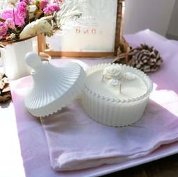 White Matte Finish Candy Jar Soy Candle Large 250 ml