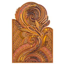 Intricate Swirl 3D Wood Wall Art