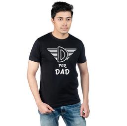 D for Dad Printed T-Shirt for Men - Premium Cotton Half Sleeve Round Neck Tee