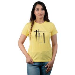 Chombooka Solid Lines Women Half Sleeves T-Shirts