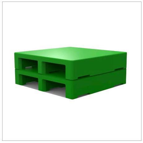 Green Color 2-Way Plastic Pallet