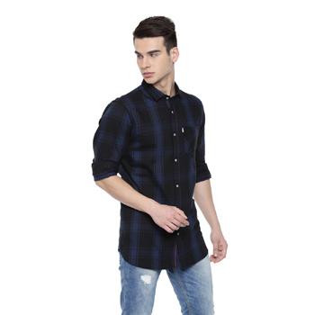 Levi Checked Navy Casual Shirts