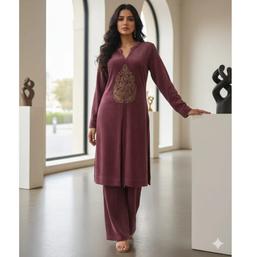 Rose brown knitted co-ord set