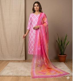 Pre-stitched suit paithani design