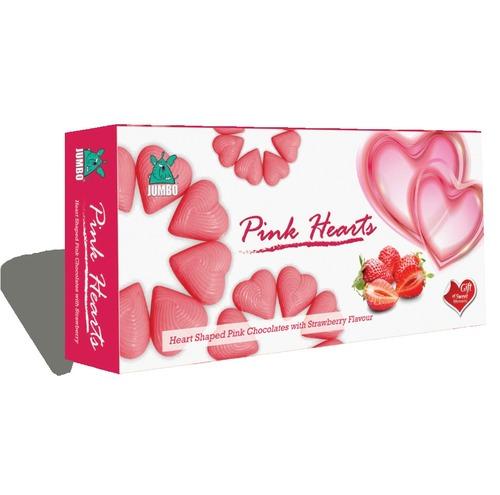 JUMBO PINK HEARTS CHOCOLATE