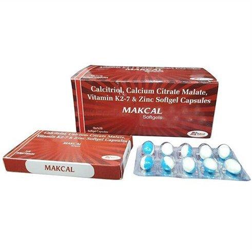 MAKCAL (Calcitriol Vitamine K2-7 And Zinc Softgel Capsules)