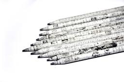 Newspaper pencils