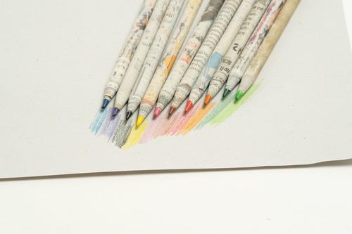 recycled colouring pencil