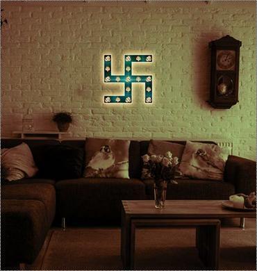 Decorative Swastik Wall Frame Lamp