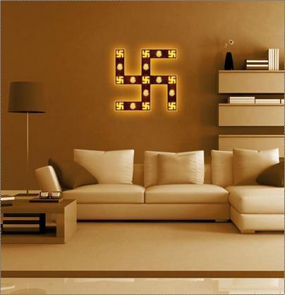 Electrical Designer Swastik Wall Frame Lamp
