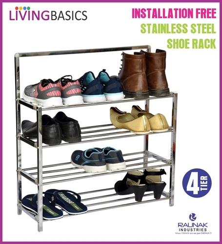 Installation Free Stainless Steel Shoe Rack