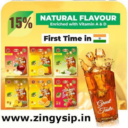 ZINGYSIP -  NATURAL ICE TEA RANGE  WITH 15%  FRUIT POWDER