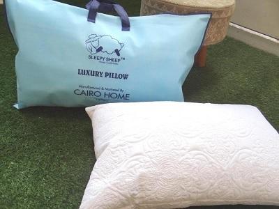 PINSONIC QUILTED FIBRE PILLOWS , VACCUM PACK , WITH BRAND SLEEPY SHEEP BAG