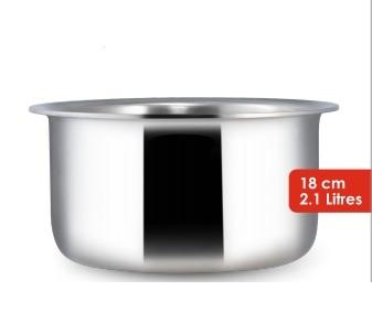 3 Ply Stainless Steel Cooking Pot  18cm (2.1 Litres)