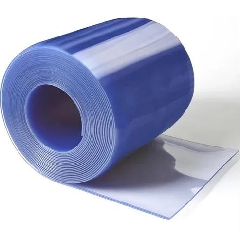 Transparent Blue PVC Strip Curtain Roll