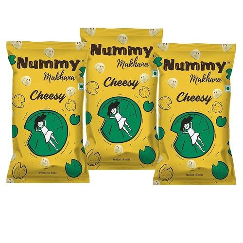 Nummy Healthy Roasted Makhana Snacks, 75 g. (Cheesy Pack of 3)