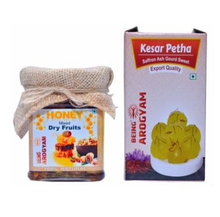 Honey Mixed Dry Fruits and Kesar Petha Combo