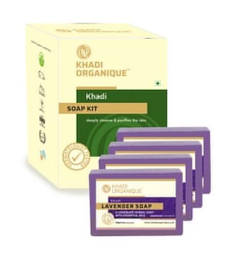 Khadi Organique Pure Natural & Handmade Lavender Soap Combo Kit