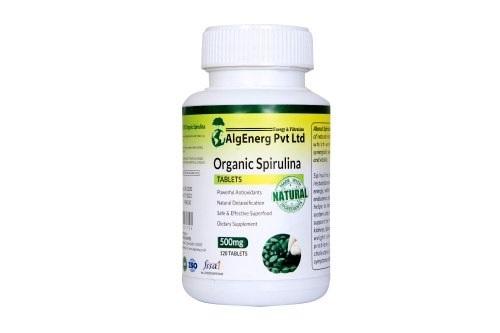 Organic Spirulina 120 Tablets 500 Mg