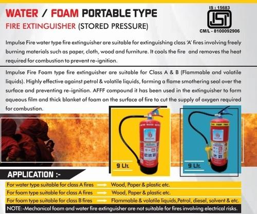 Water / Foam Dry Powder Portable Type - Fire Extinguisher