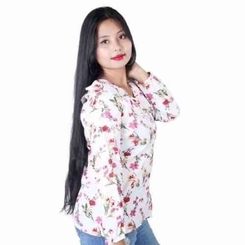 WHITE RED FLOWERS TOP