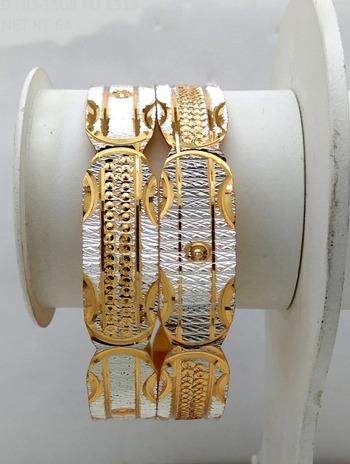 Fancy Design Gold plated Shagun Bangle