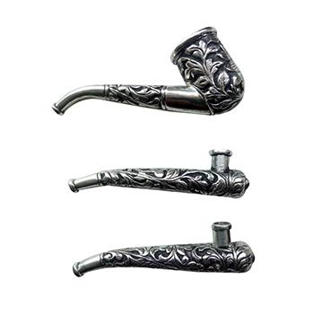925 Silver Oxidised Antique Sigar Pipe