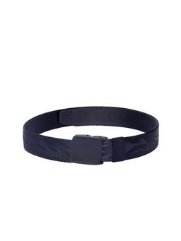 Apsis Unisex Navy Blue Woven Design Belt