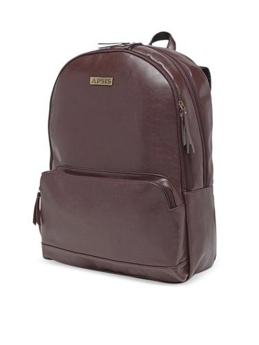 Unisex Brown Solid Backpack