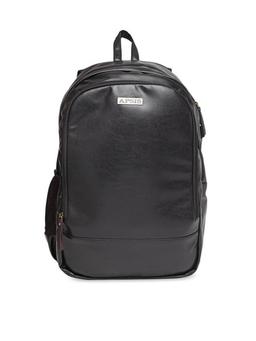 Unisex Black Unisex Solid Backpack
