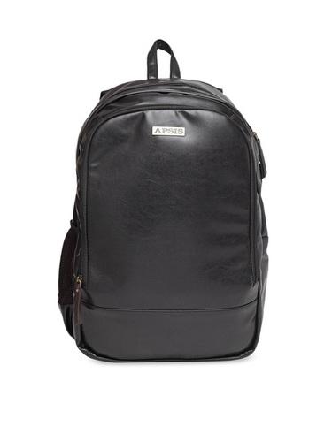 Unisex Black Unisex Solid Backpack