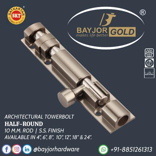 Bayjor Gold Architectural Towerbolt HALF-ROUND