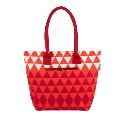 Orange Triangle - Zipper Tote Bag