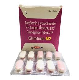 Glimtime-M2 Metformin Hydrochloride Prolonged Release And Glimepiride Tablets IP
