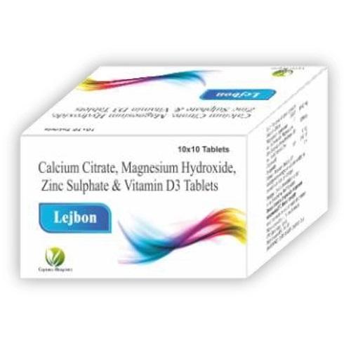 Calcium Citrate Magnesium Hydroxide Zinc Sulphate and Vitamin D3 Tablets