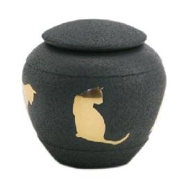 Shale Silhouette Cat Cremation Urn		