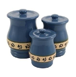 Blue Friendship Paw Print Ceramic Pet Urn - 3 Sizes		