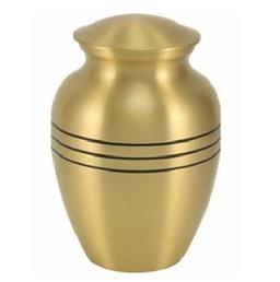 Extra Small Classic Bronze Finish Brass Pet Cremation Urn - Case of 18 Urns
