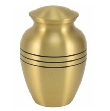 Extra Small Classic Bronze Finish Brass Pet Cremation Urn - Case of 18 Urns