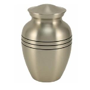 Extra Small Classic Pewter Finish Brass Pet Cremation Urn - Case of 18 Urns		