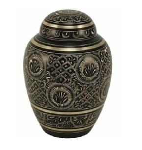 Radiance Hand-Etched Brass Pet Cremation Urn - Cases - 2 Sizes