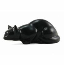 Onyx Pouncing Cat Cremation Urn