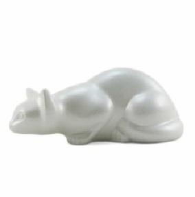 Pearl Pouncing Cat Cremation Urn