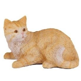 Orange Striped Orange Tabby Shorthair Cat Hollow Figurine Pet Cremation