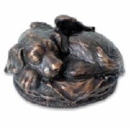 Angel Dog Copper Pet Cremation Urn		
