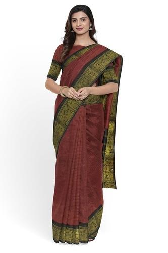 Madurai Sungudi Sarees with Double side Jari Border MSS 013