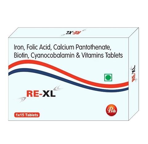 Iron, Folic Acid, Calcium Pantothenate, Biotin, Cyanocobalmin And Vitamins Tablets