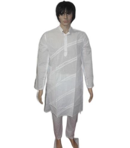  Men White Kurta Pajama Set