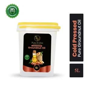 5L Cold Pressed Groundnut Oil, Pure N Desi Groundnut Oil